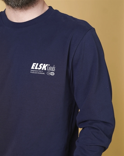Elsk - Goods Mens Brushed Langærmet Trøje - Dark Navy 